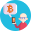Bitcoin and cryptocurrency icon 64x64